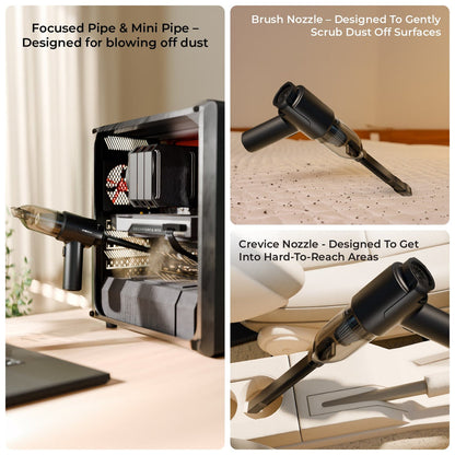 Xech | 9000Pa Turbo Suction Cleaner  | Cordless & Compact Design  | Dual Function for Car, Home & More (with 12 months warenty)